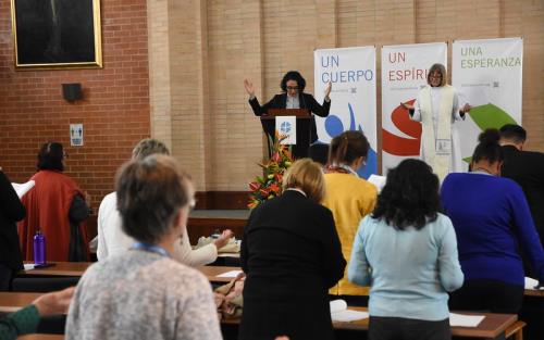Gudstjänstfirande vid det regionala förmötet för Nord- Central och Sydamerika som genomfördes i Bogota, Colombia. inför lutherska världsförbundets generalförsamling 2023.