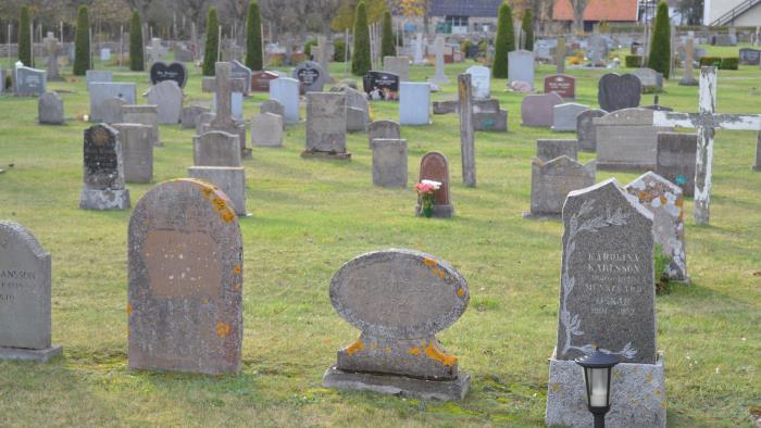 Gravstenar på Högby kyrkogård