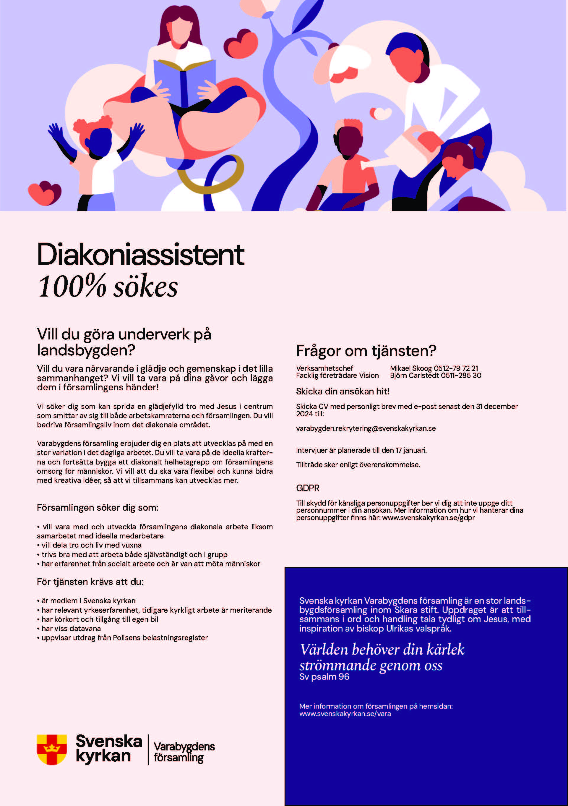 Platsannons Diakoniassistent se även PDF-fil 