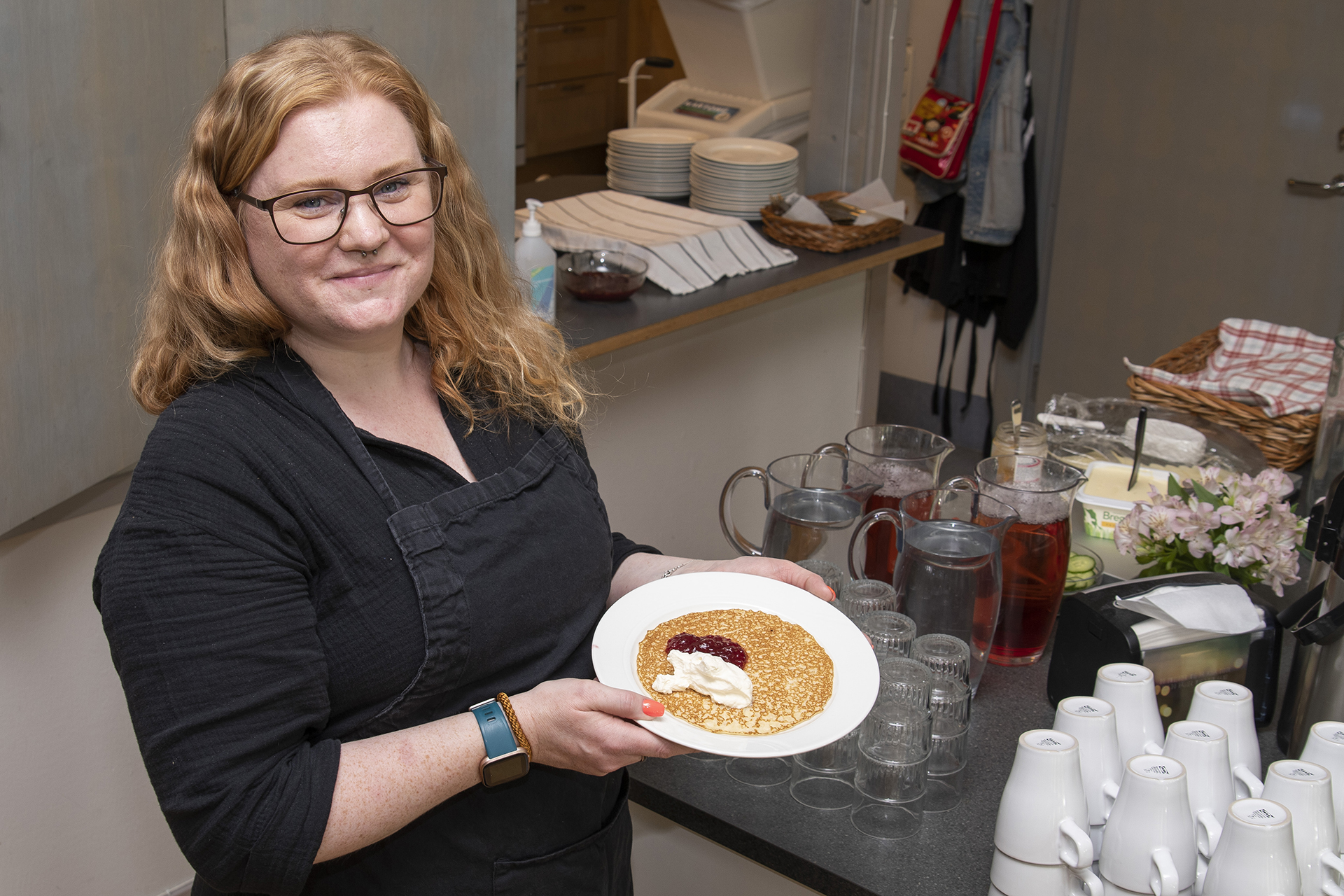 På pannkakscaféet serveras det massor av pannkakor, som namnet avslöjar, men även annat fika och smått och gott.