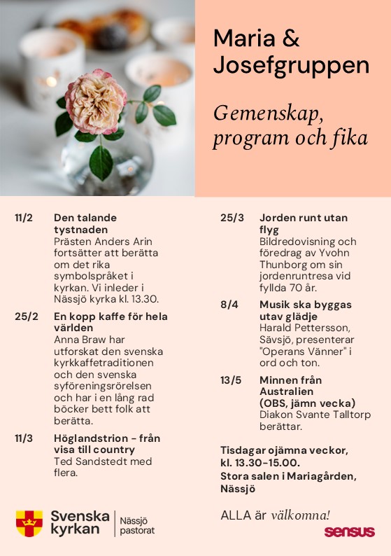 Program för våren 2025.