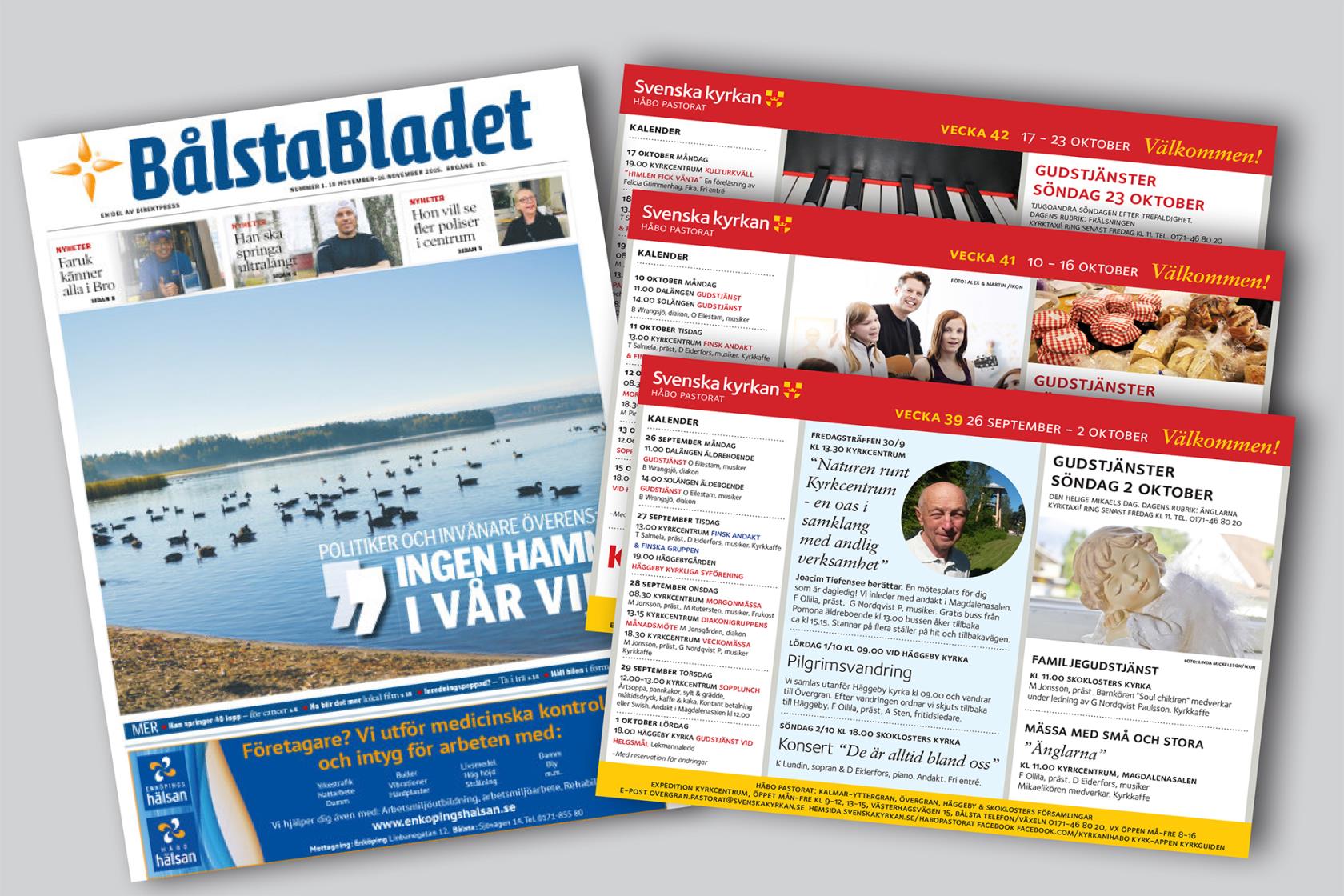 Lokaltidningen Bålstabladet och vår halvsidesannons