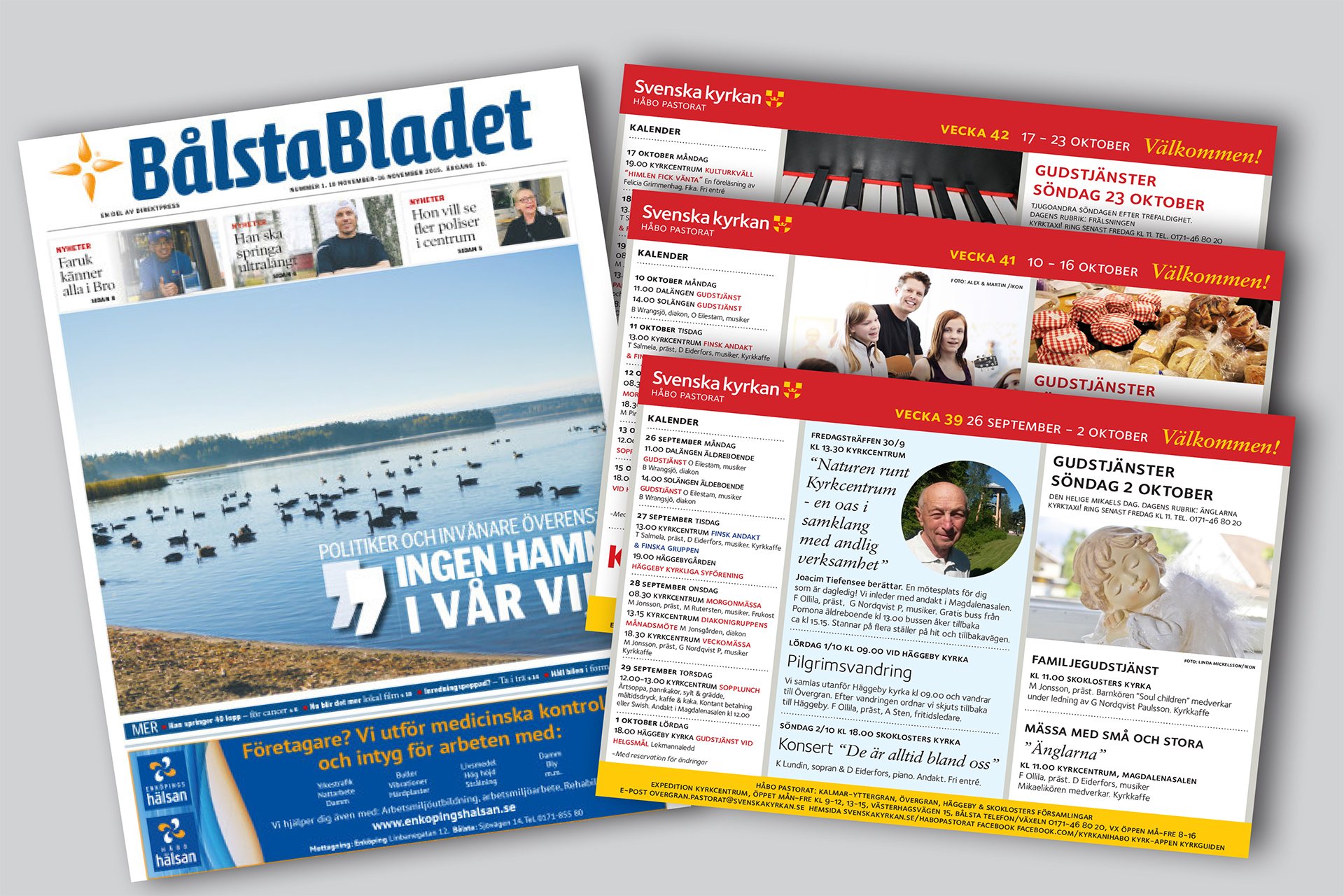 Lokaltidningen Bålstabladet och vår halvsidesannons