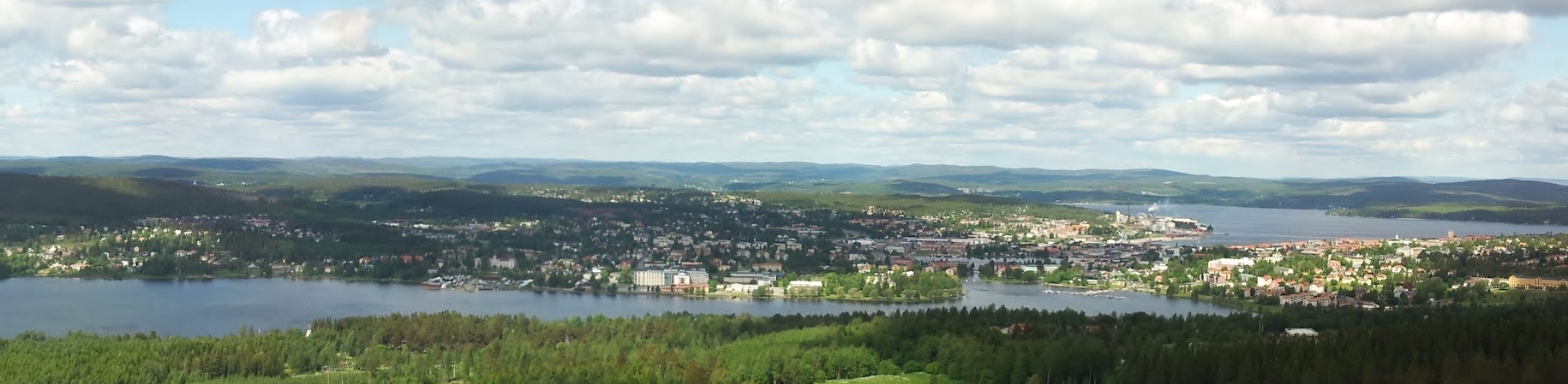 En vy över Härnösand från Vårdkasen