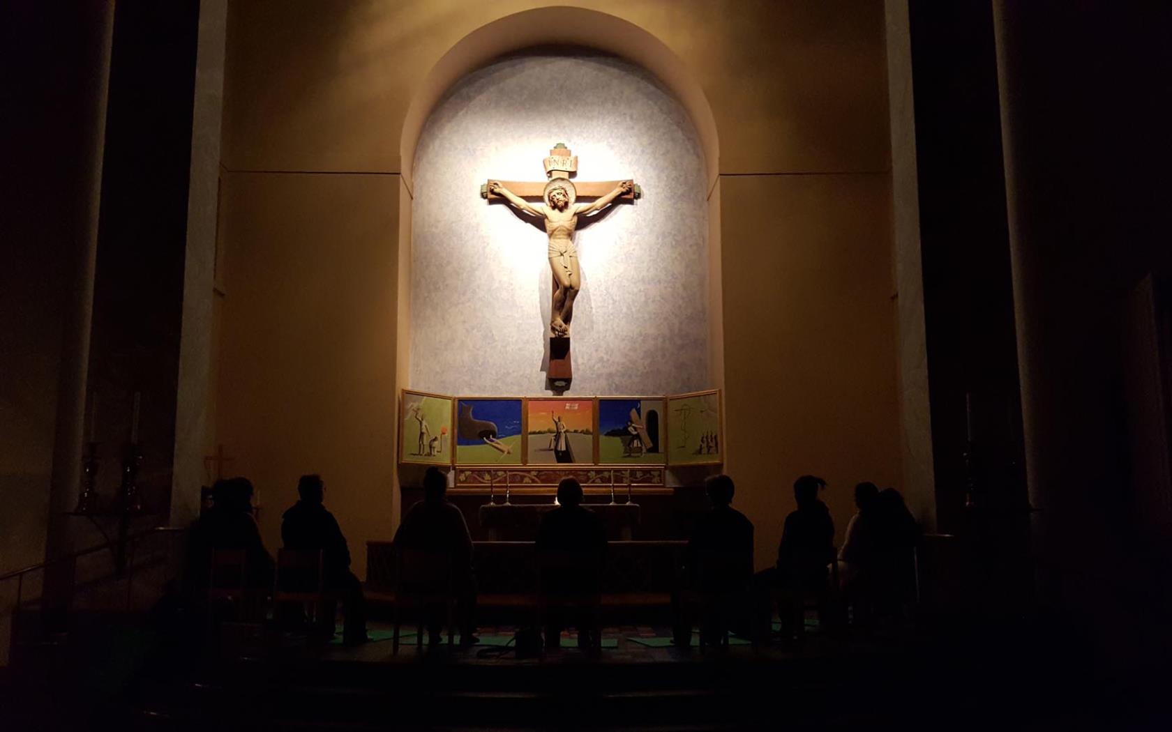 Kristen djupmeditation i Överluleå kyrka.