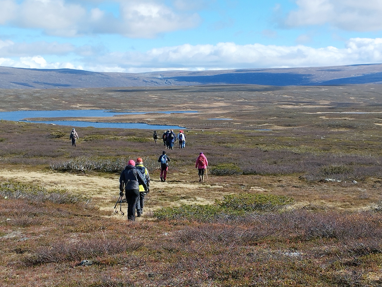 Pilgrimsvandring på fjället.