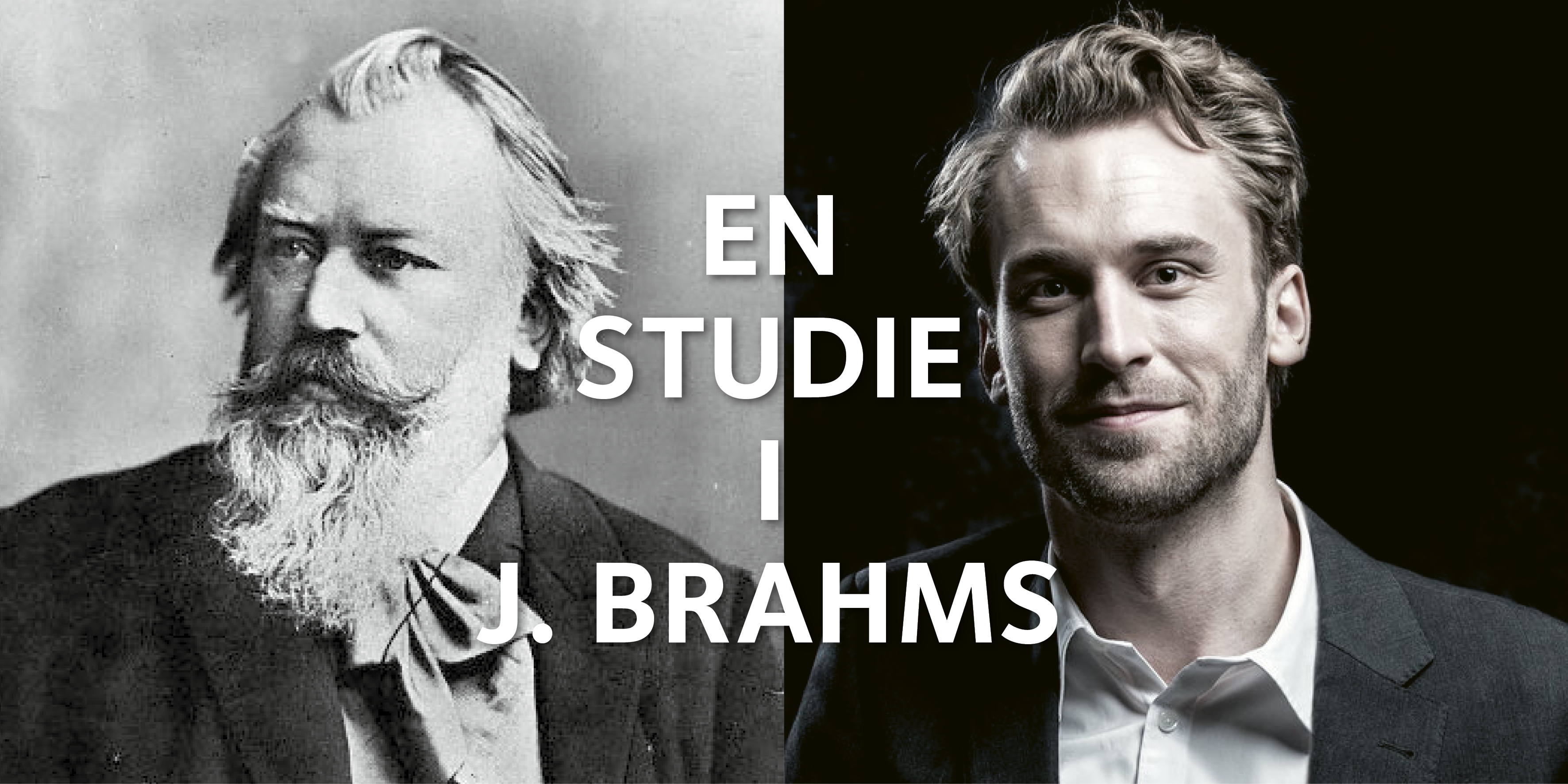 Till vänster: Porträtt av J. Brahms. Till höger: Porträtt av Markus Kvint. 