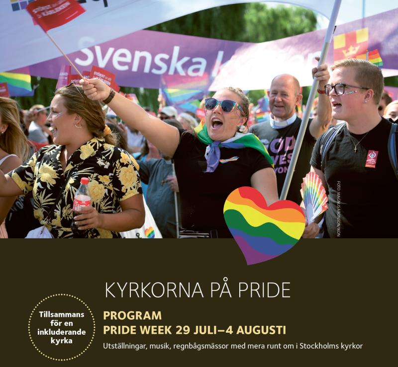 Program Pride 2024 Svenska kyrkan Stockholms stift