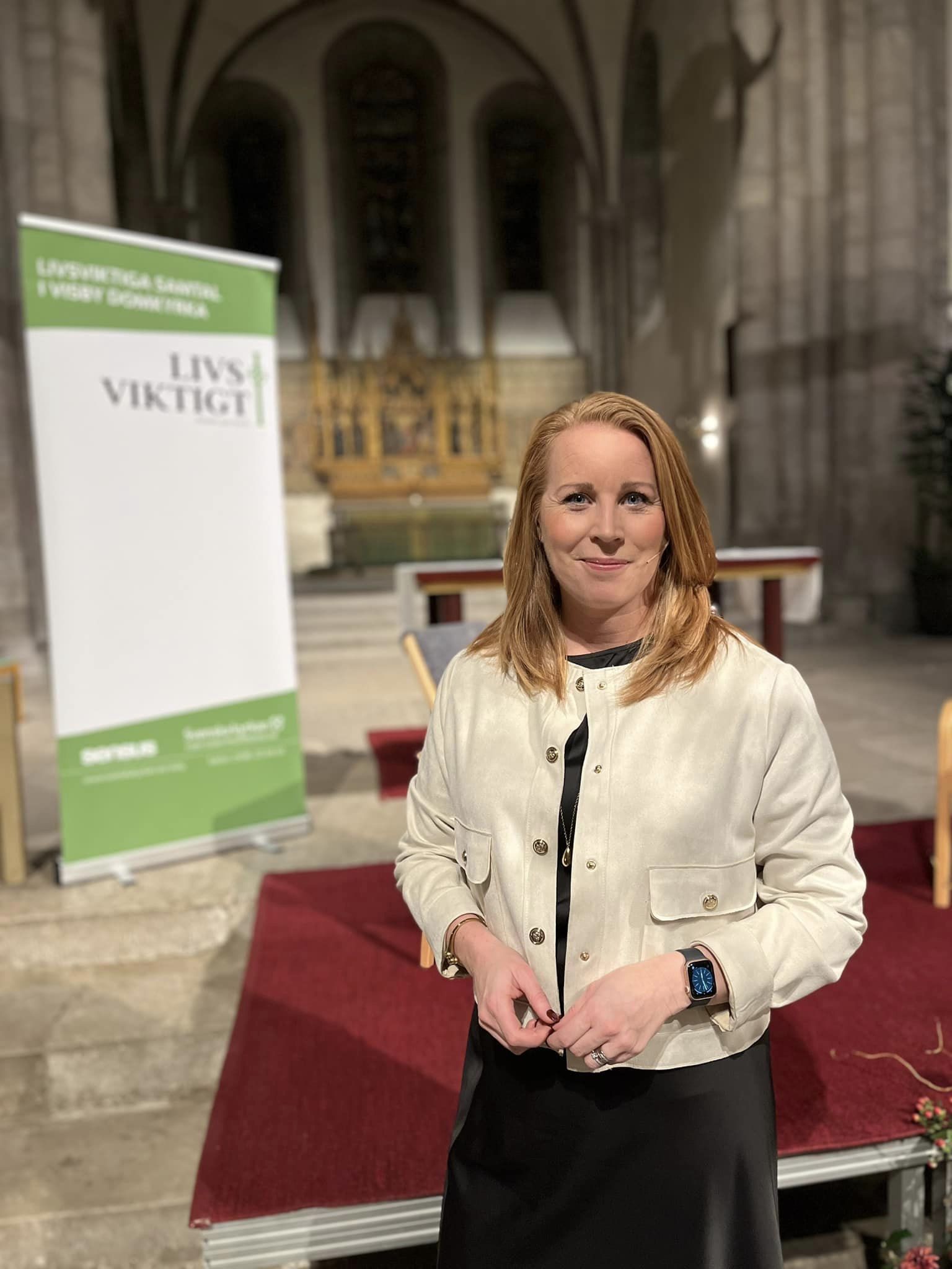 Annie Lööf i domkyrkan