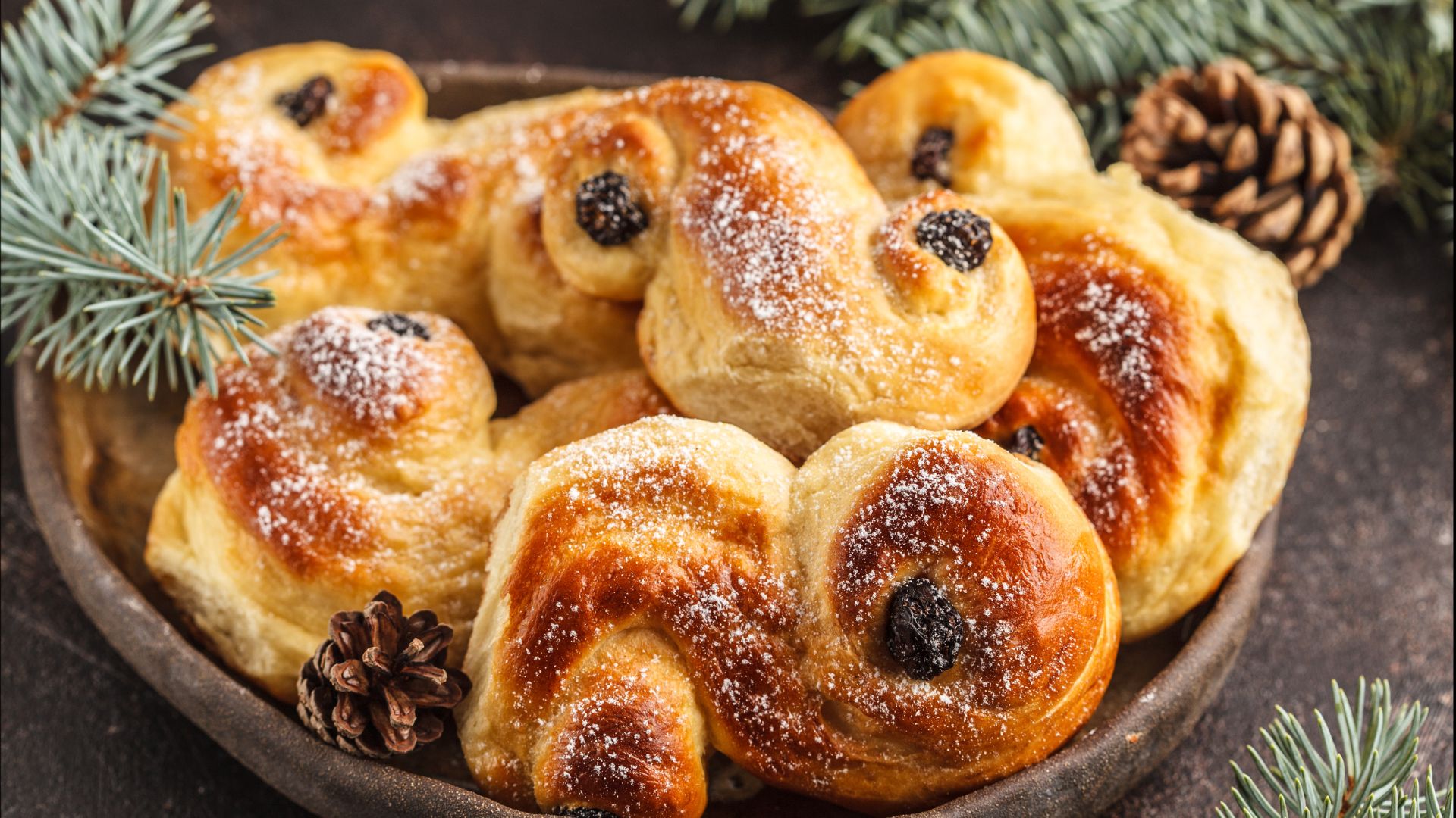 En korg med lussekatter