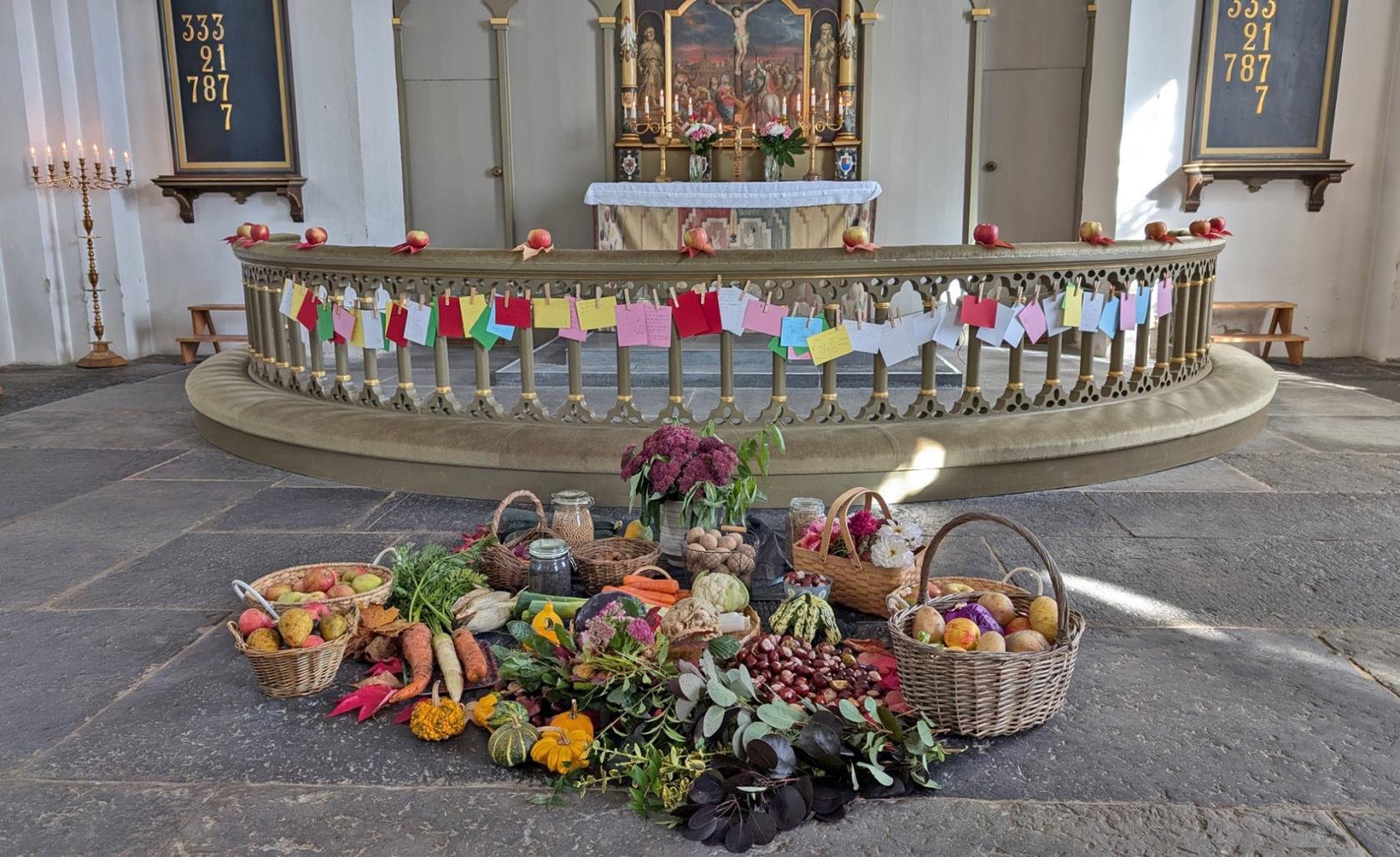 Skördegudstjänst i Smedstorps kyrka 2024.