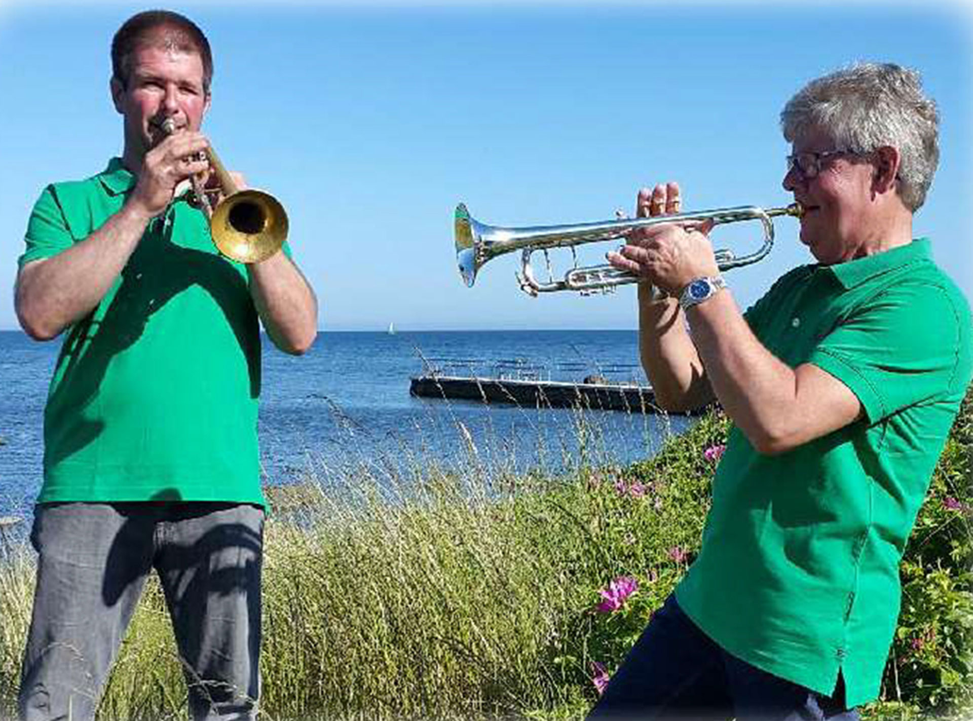 Bild på trumpetarna Jörgen och Anders