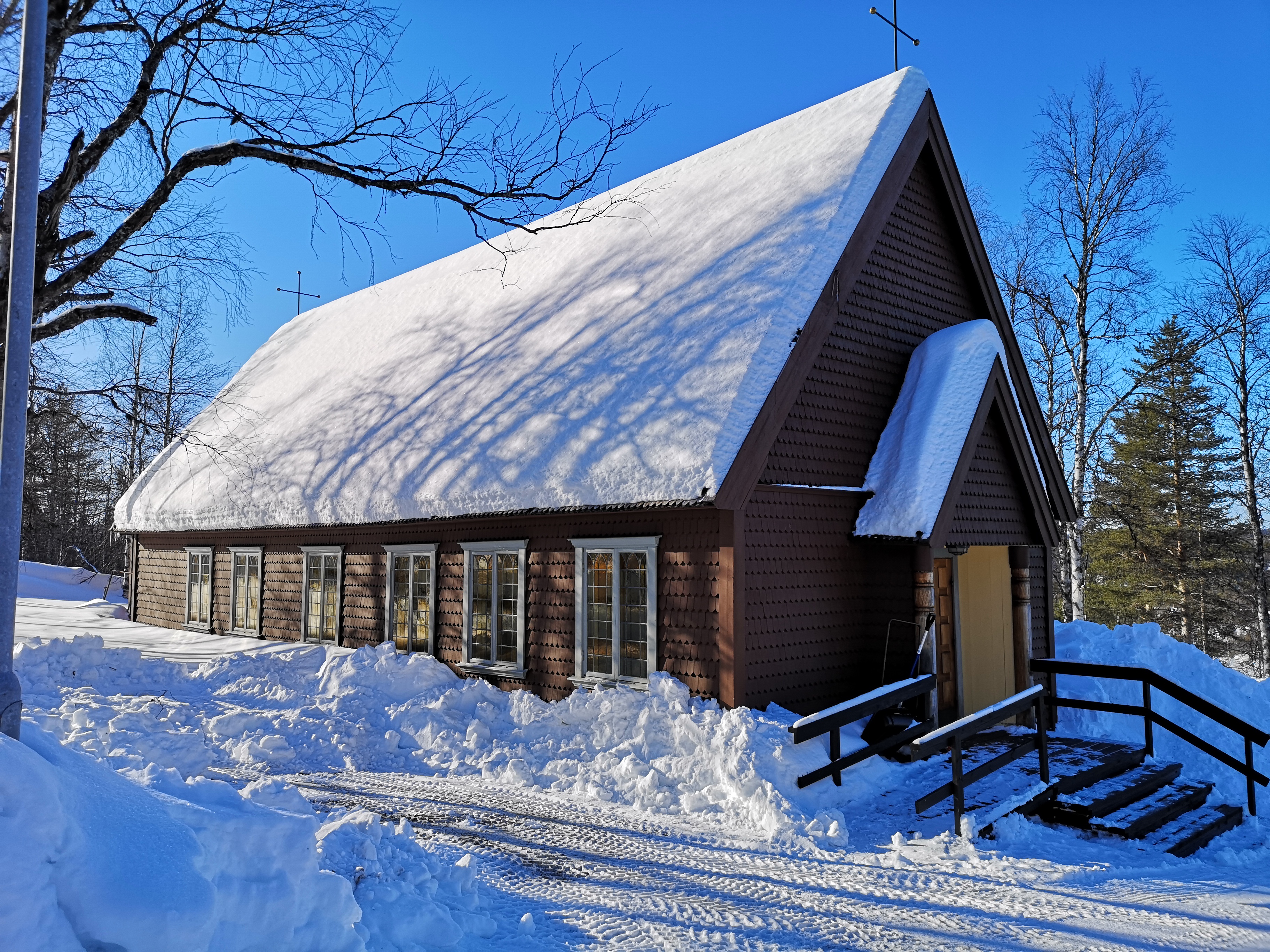 Porjus kyrka vinter