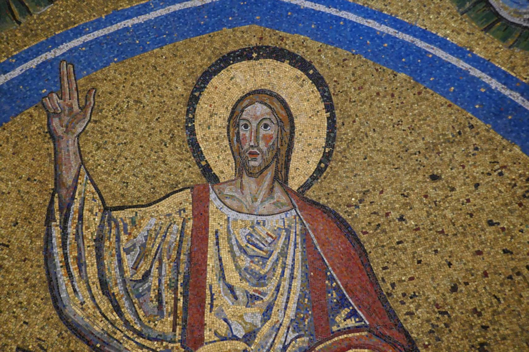 Mosaik föreställande Jesus Kristus.