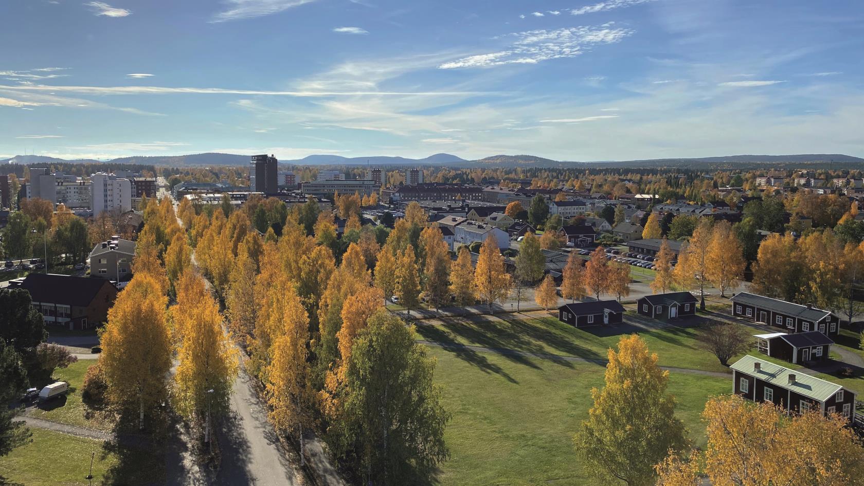 Boden sett från klocktornet i Överluleå kyrka.