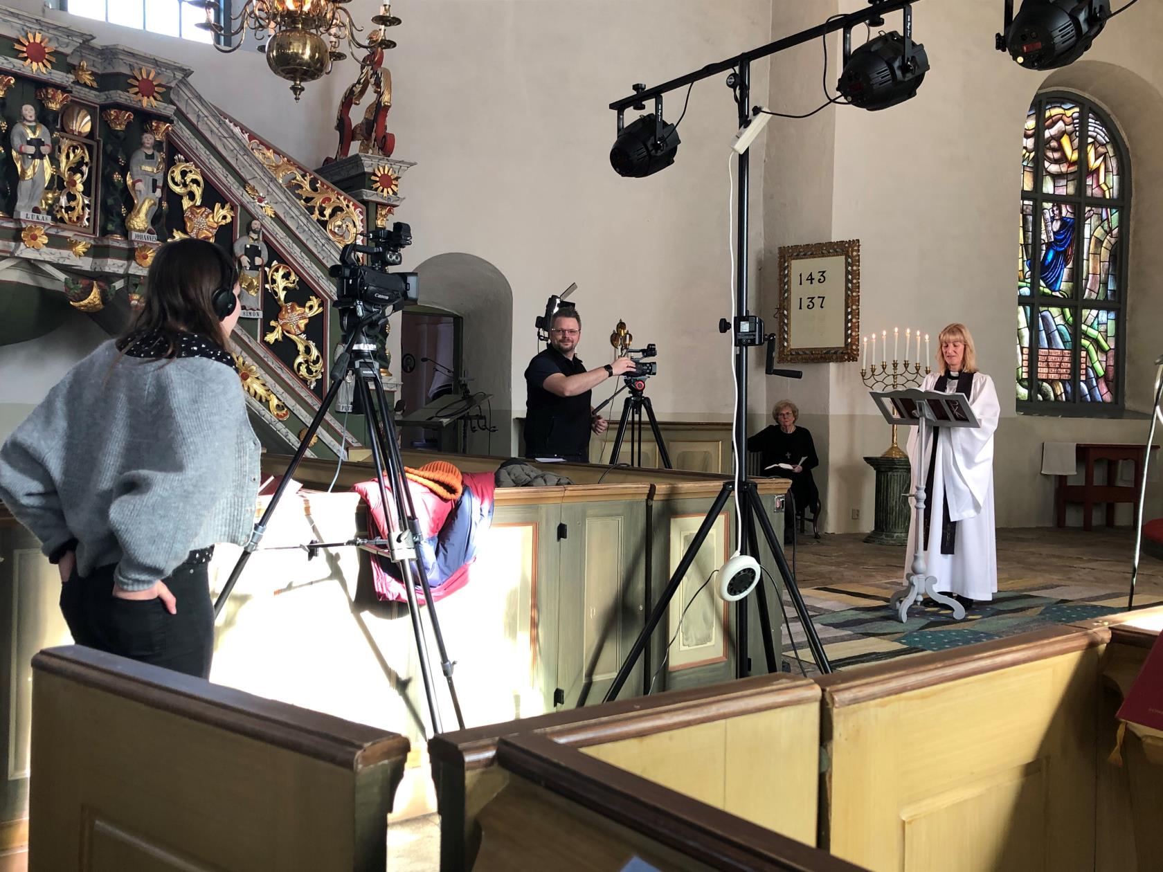 Inspelning i Gunnarskogs kyrka