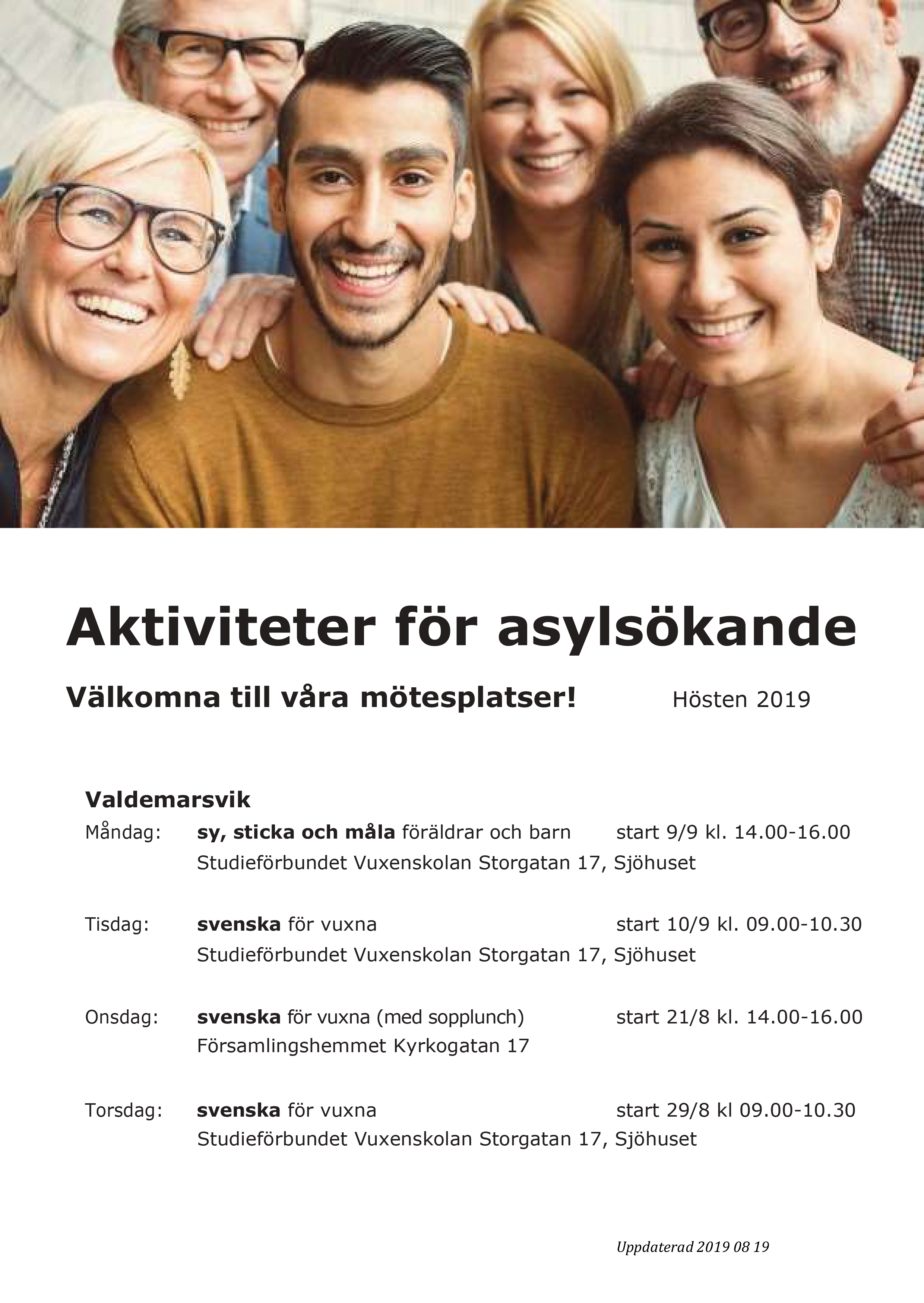 Asyl Och Flyktingarbete Svenska Kyrkan I Valdemarsvik Och Ringarum