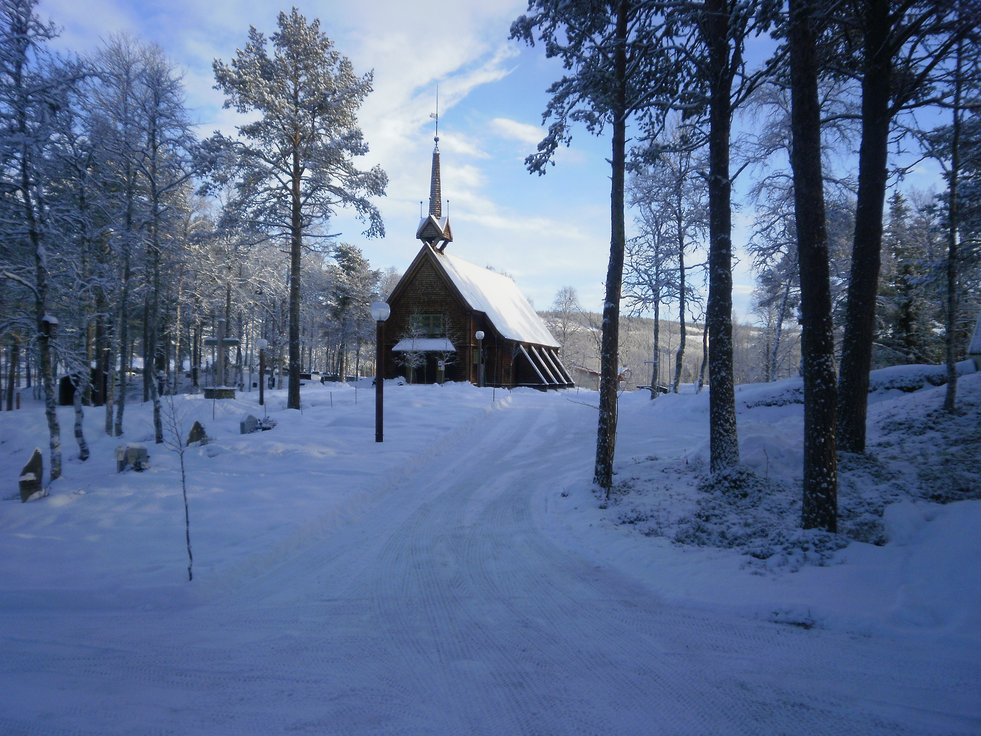 Ammarnäs kyrka på vintern