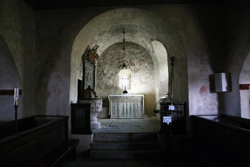 Gamla koret i Västerplana kyrka.