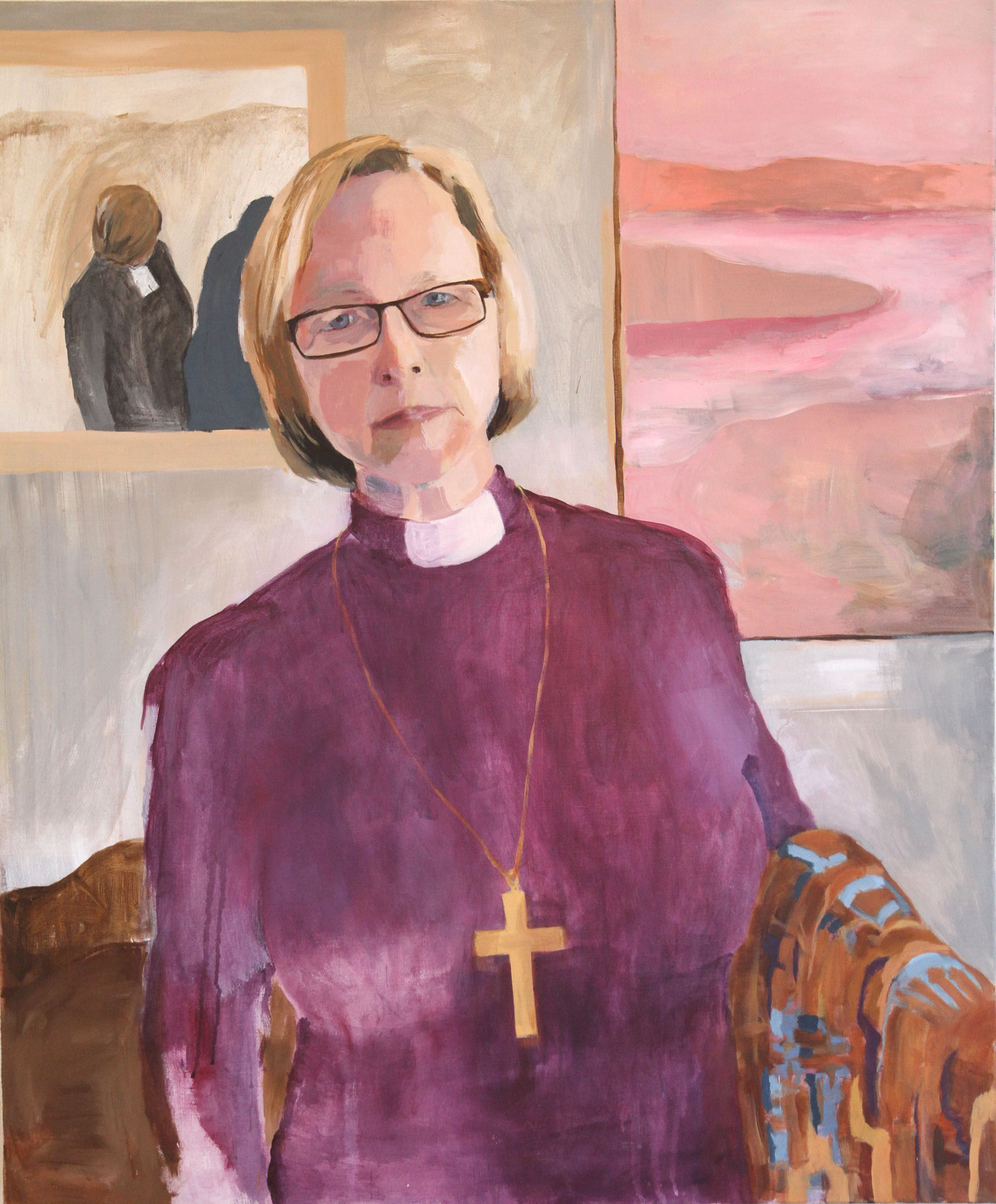 Biskop Tuulikki Koivunen Bylund, målning av Jenny Lundgren
