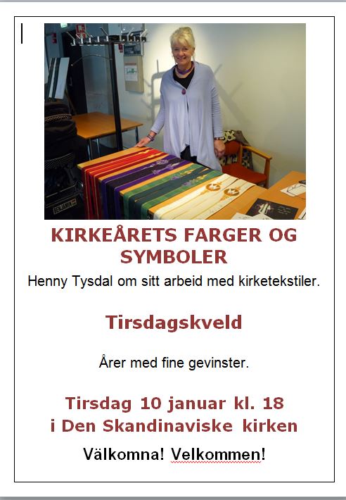 Tisdagskväll 10 jan.