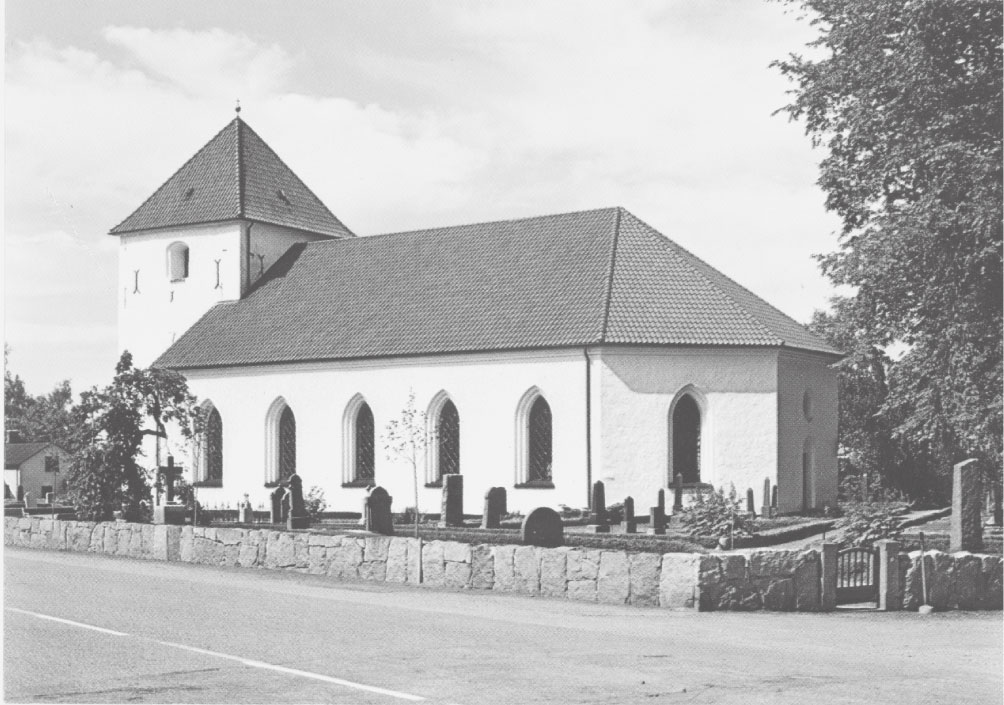 Ett gammalt foto av Vanstads kyrka