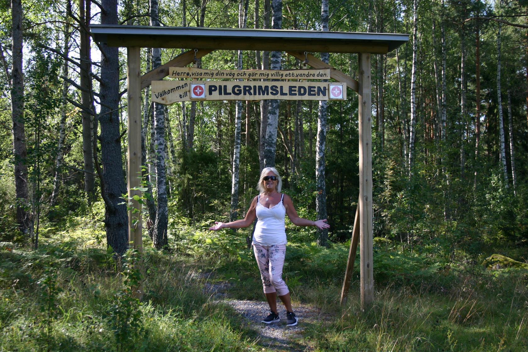 Ylwa Borg på pilgrimsleden