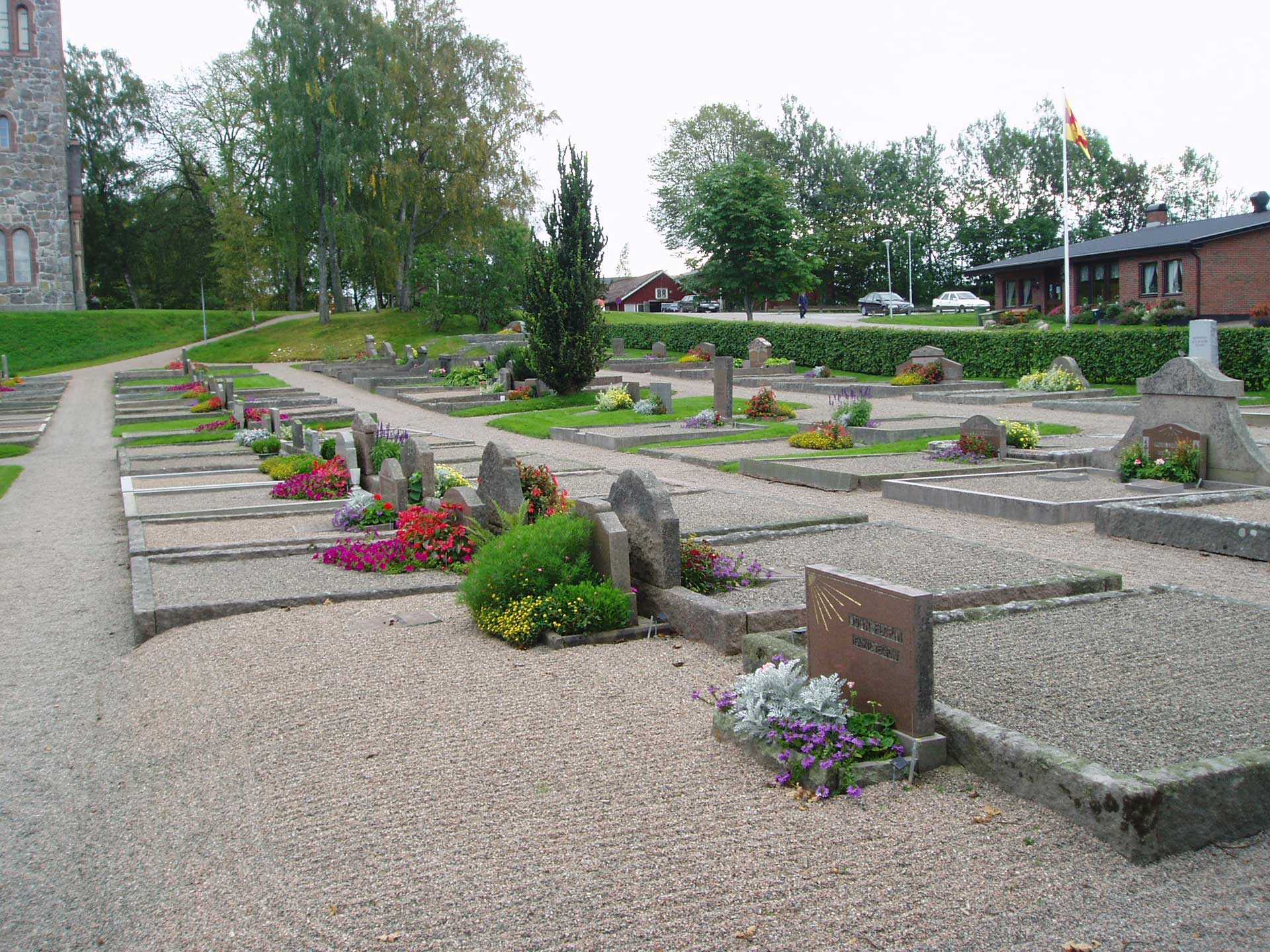 Vy över Gärdhems kyrkogård