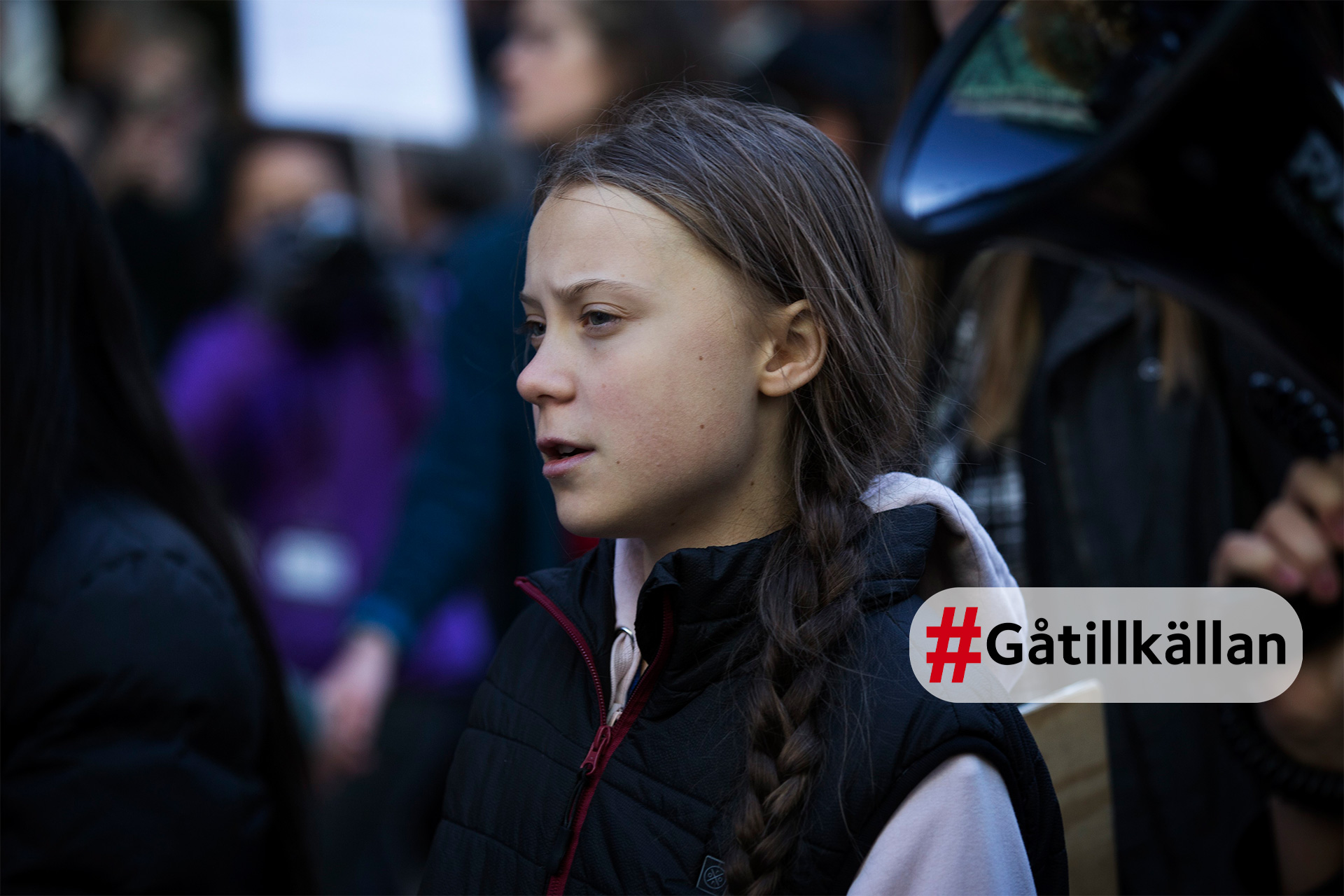 Greta Thunberg i profil.