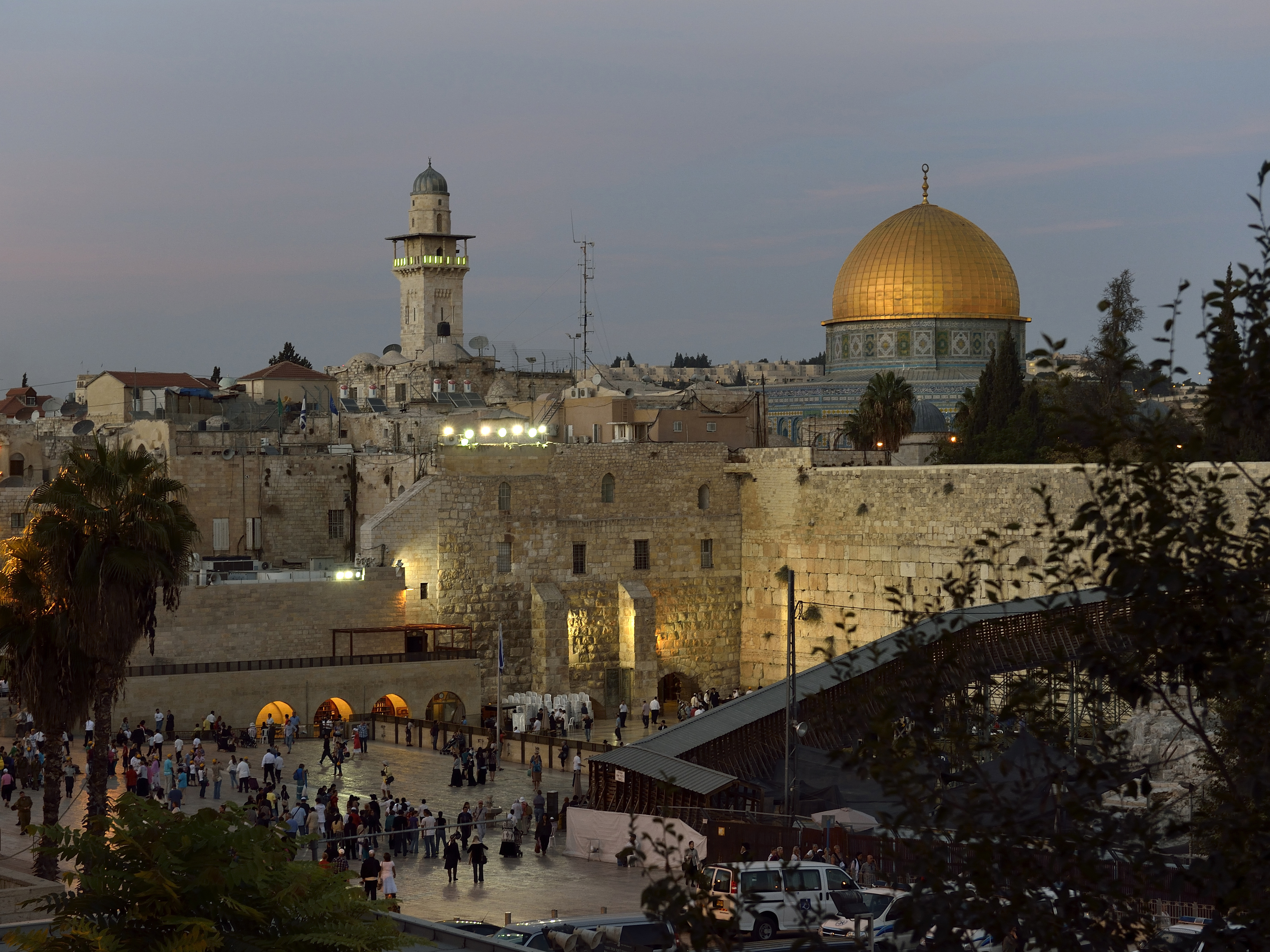 Delar av tempelmurarna i Jerusalem