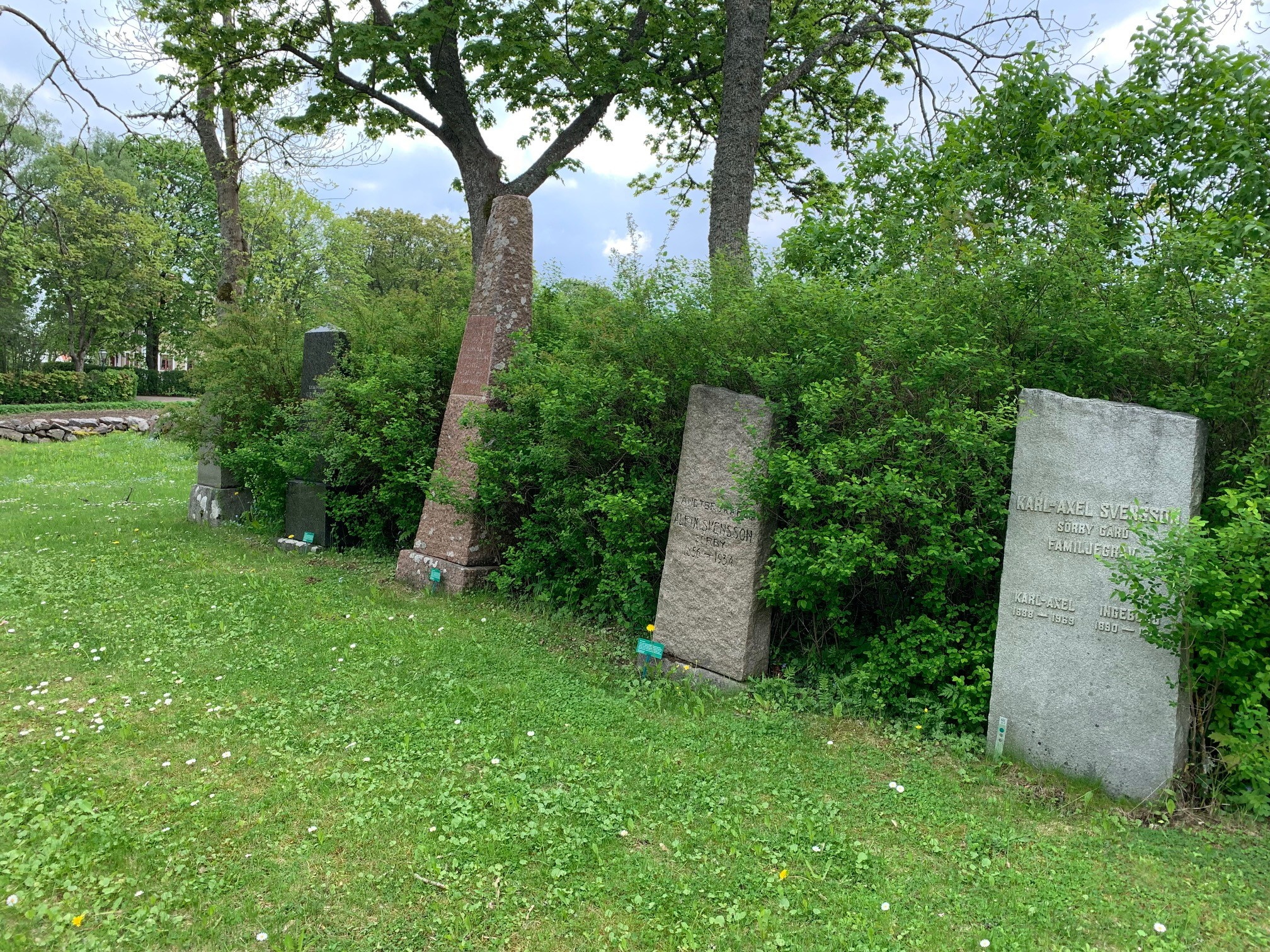 Gravsten på Sörby kyrkogård