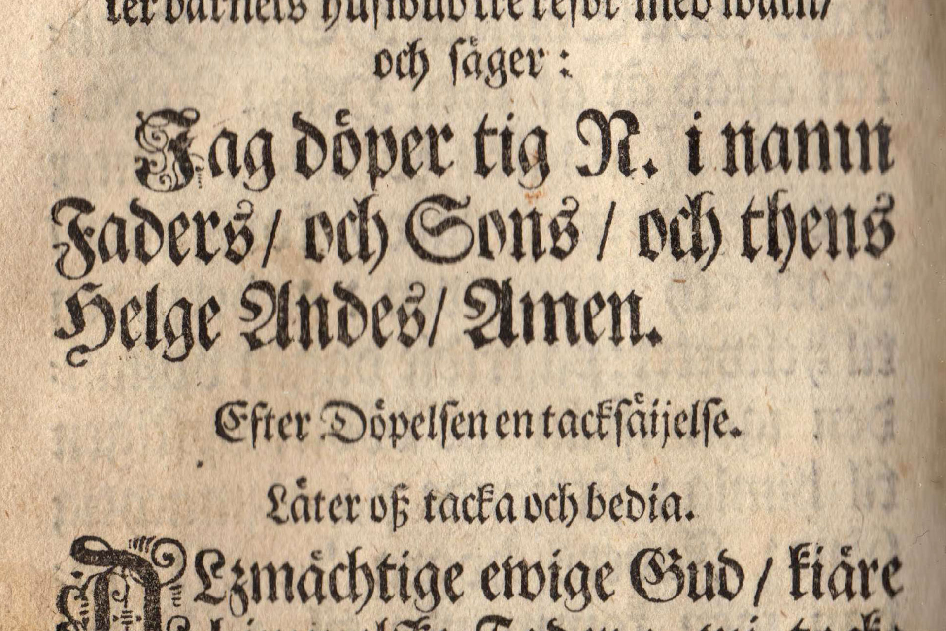 Från kyrkohandboken anno 1693.