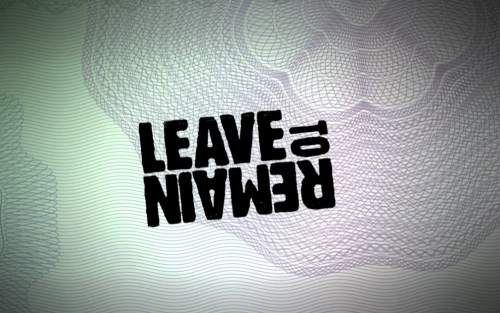 Texten "Leave to remain" på abstrakt bakgrund.