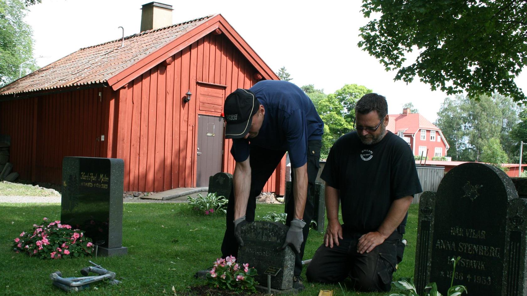 kyrkvaktmästare på kyrkogården